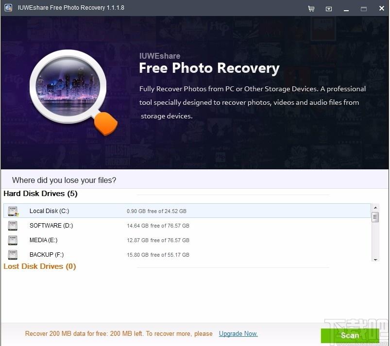IUWEshare Free Photo Recovery下载,照片恢复软件